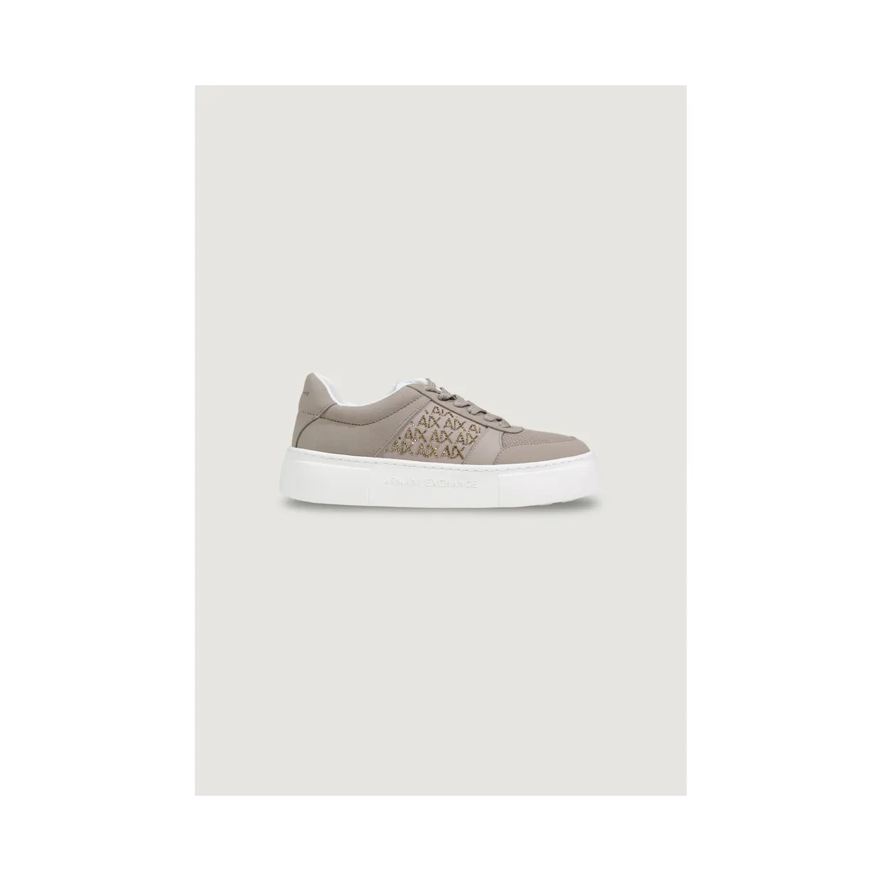 Armani Exchange met plateauzool en logo met stras “White” (XW002788AF23057) (3)