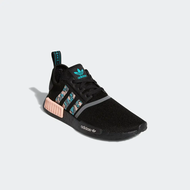 adidas NMD_R1 Core Black / Hi-Res Aqua / Glow Pink (FV3853)