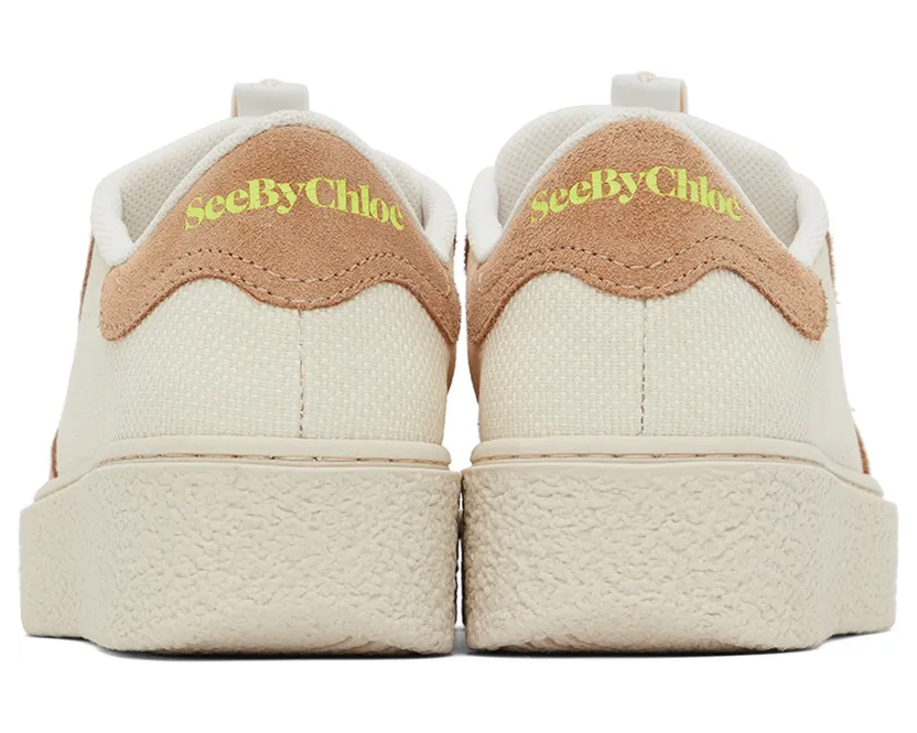 See by Chloé Brown & Off-White Sevy Sneakers (SB39120A 16170) (2)