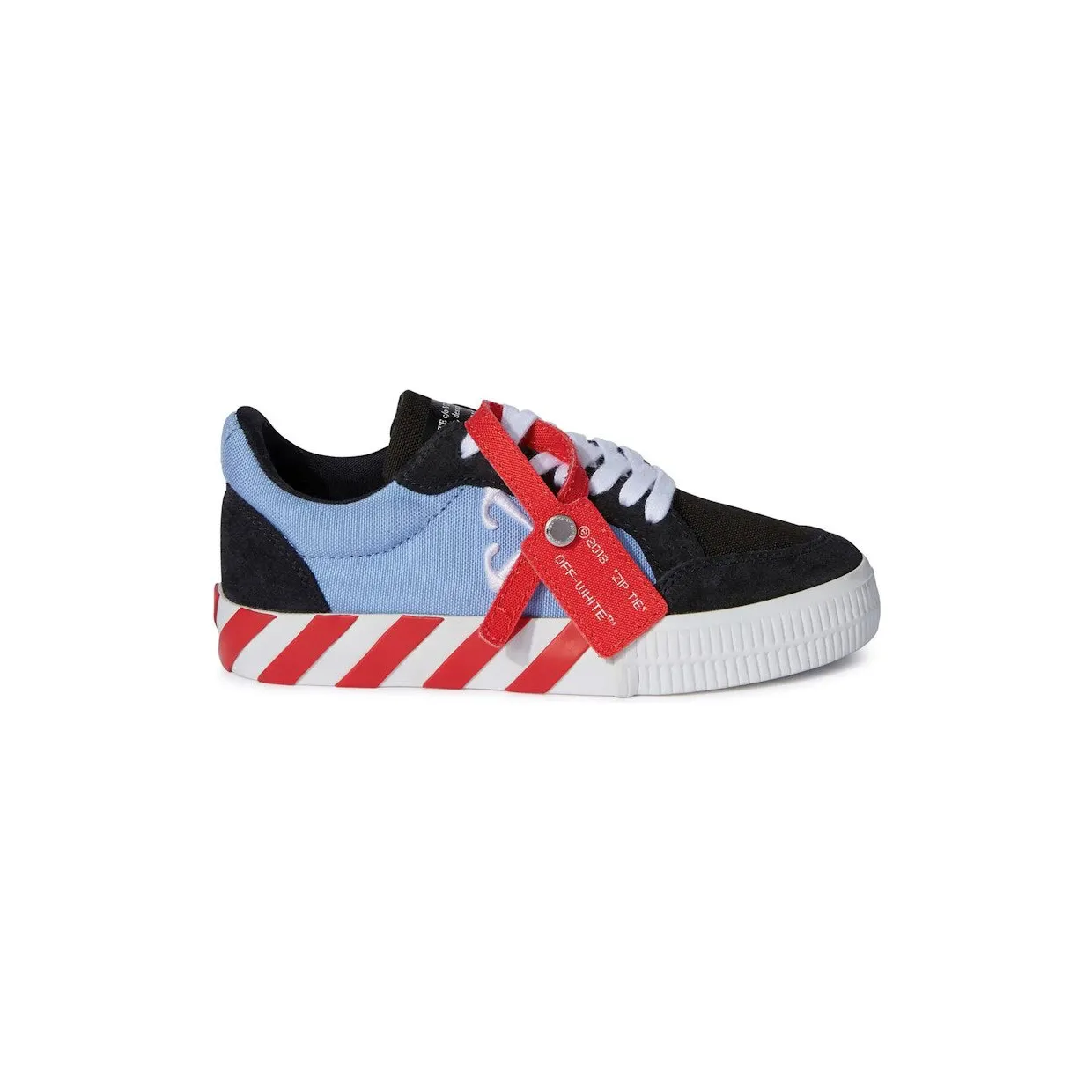 OFF-WHITE Vulc Low Black Light Blue (Kid’s) (OBIA003F24LEA0011040)