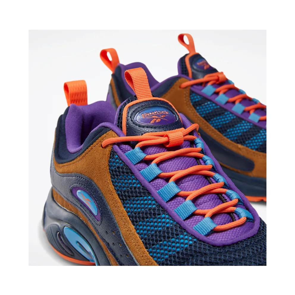 Reebok Daytona DMX II Shoes Wild Brown / Regal Purple / Fiery Orange