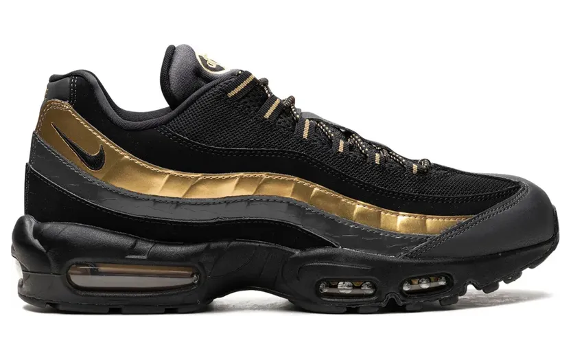Nike Air Max 95 Premium Black/Metallic Gold/Anthracite Sneakers – Schwarz (538416)