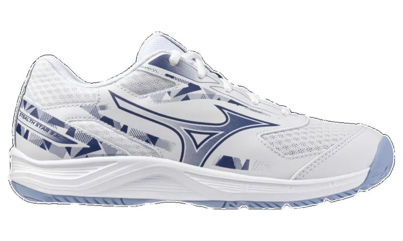 Mizuno Stealth Star 3 Kinder Volleyballschuhe, weiß, Größe 32 ½ (X1GC2507)
