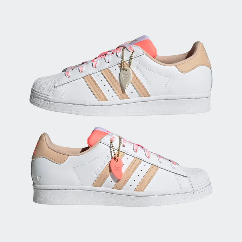 Adidas Superstar Cloud White / Halo Blush / Acid Red (GW0570)