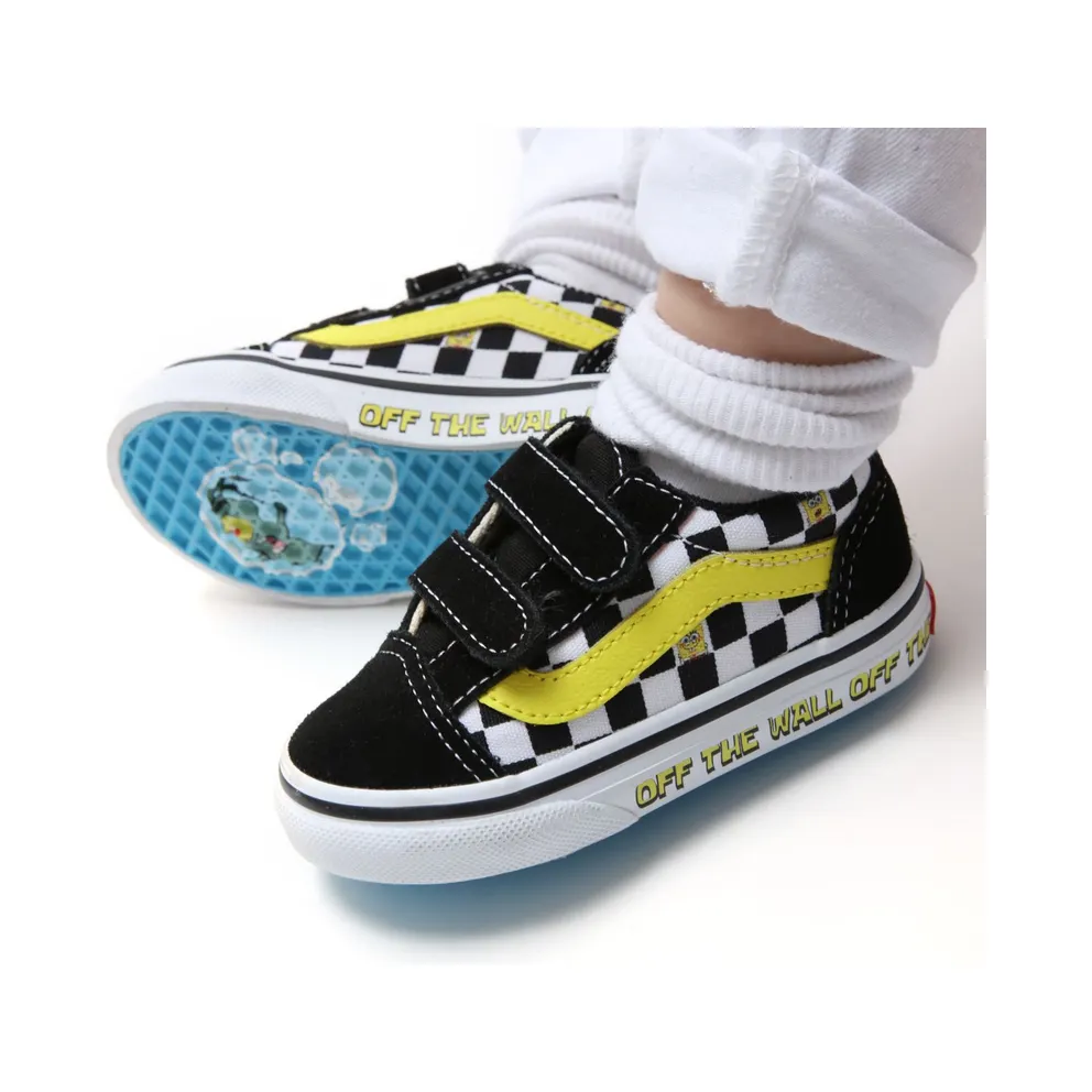 Vans Vans X Spongebob Old Skool Velcro Toddler Shoes Black (VN000D3Y9EK)