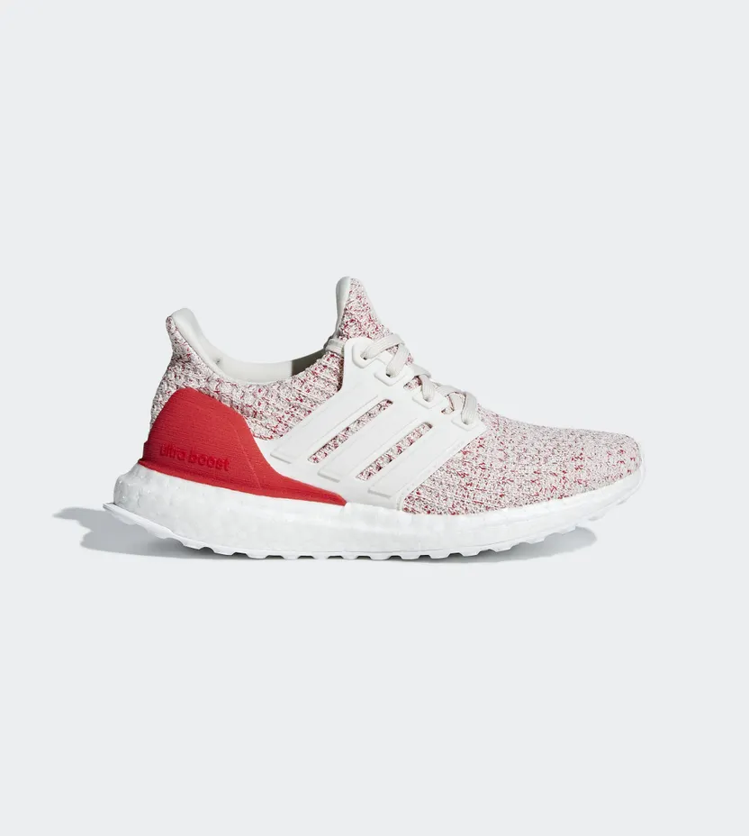 adidas Ultra Boost 4.0 Chalk White Active Red (Youth) (F34034)