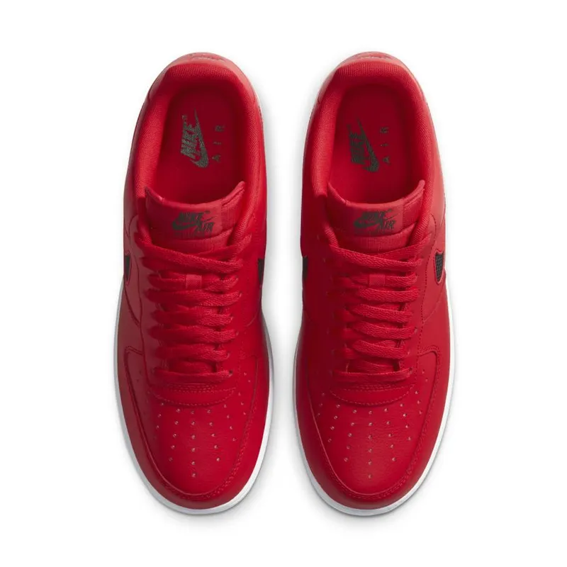 Nike Air Force 1 Low Cut Out Swoosh Red Black University Red/Black-White (CZ7377-600)