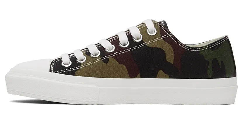 Burberry Green Camo Logo Print Sneakers (8041895) (3)
