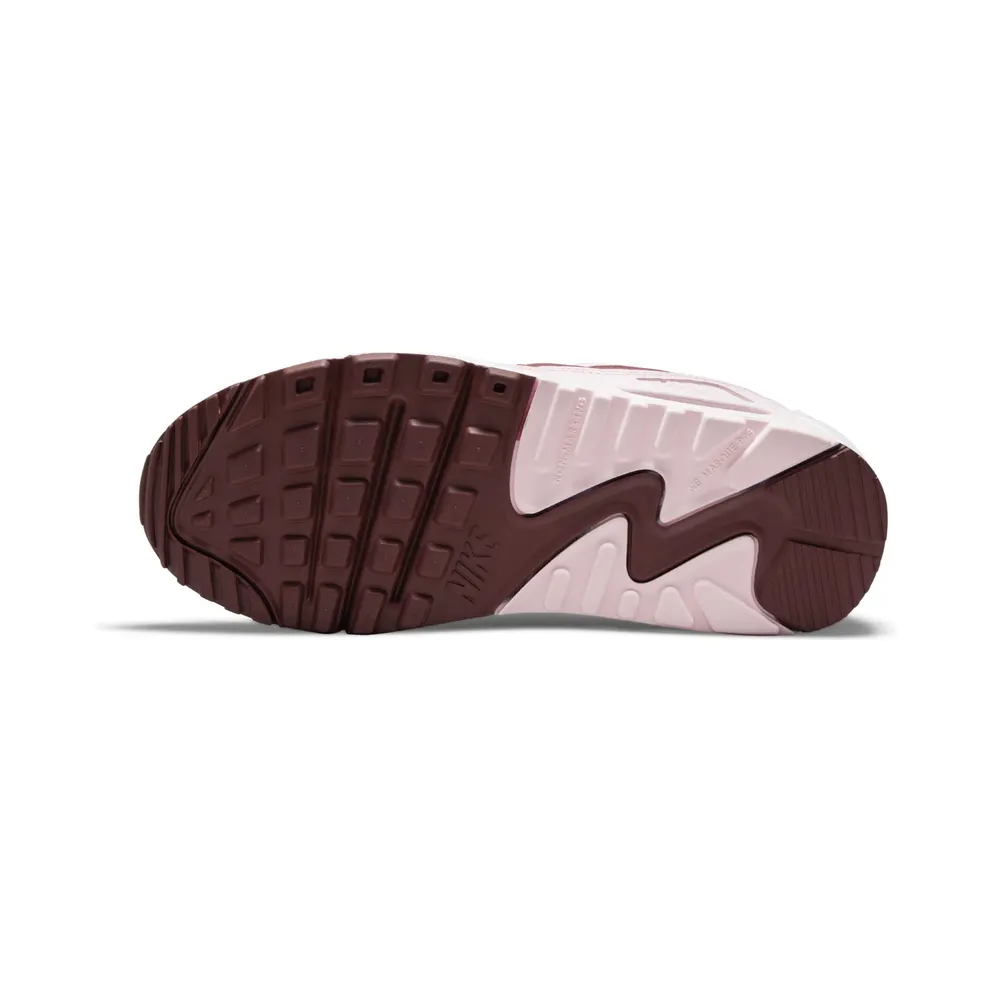 Nike air Max 90 Leather GS “White / Pink Foam / Dark Beetroot” (CD6864-114)