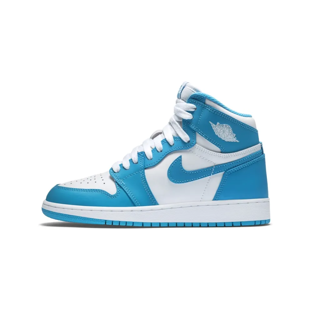 Jordan 1 Retro UNC (GS) White/Dark Powder Blue (575441-117)