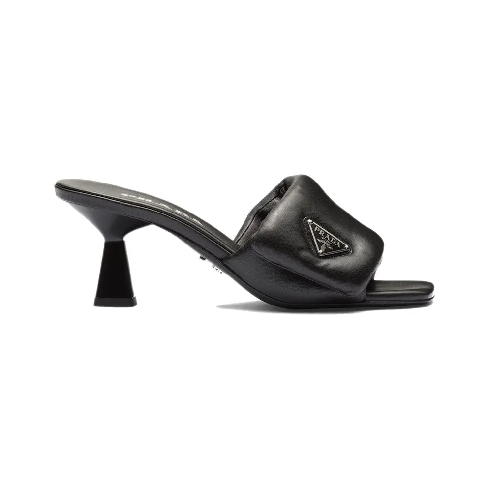 Prada Soft Padded 65mm Sandals Black Nappa Leather (1XX654_2DL8_F0002_F_065)
