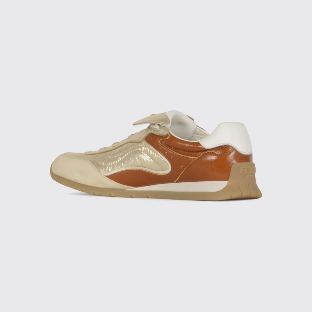 Fendi Wave Pulse Leather Sneakers Gold (8E8820AYFCF1TZ3) (2)