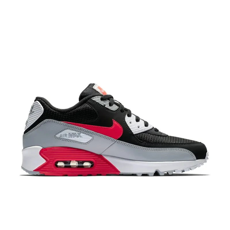 Nike Air Max 90 Black Bright Crimson Wolf Grey/Black-White-Bright Crimson (AJ1285-012)