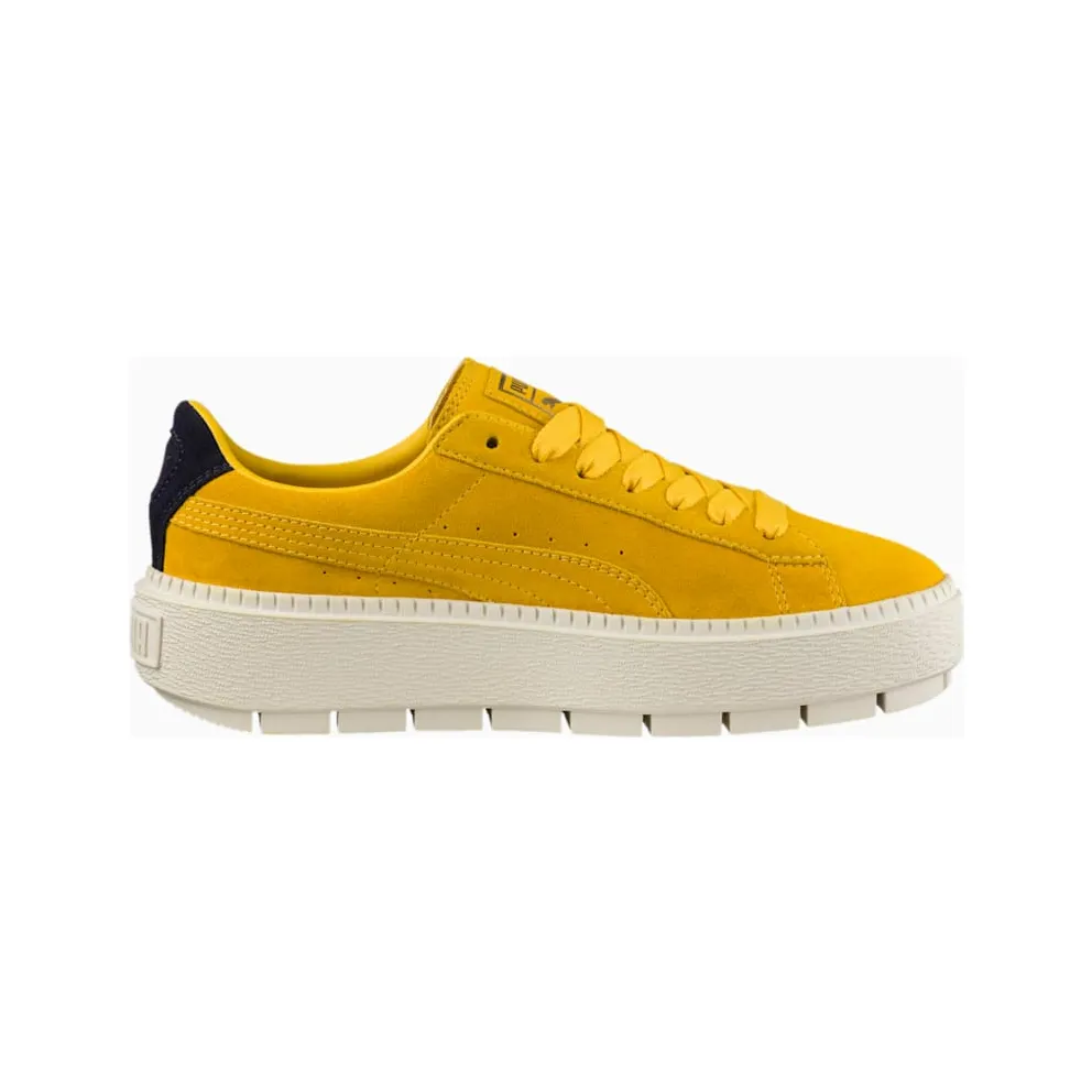 Puma Suede Platform Trace Bold Womens “Lemon / Evening Blue” (367066-03)