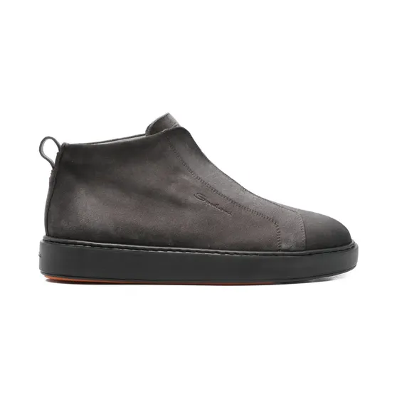 Santoni aus Wildleder mit elastischen Einsätzen “Grey” (MBCD22105NEATGEL)