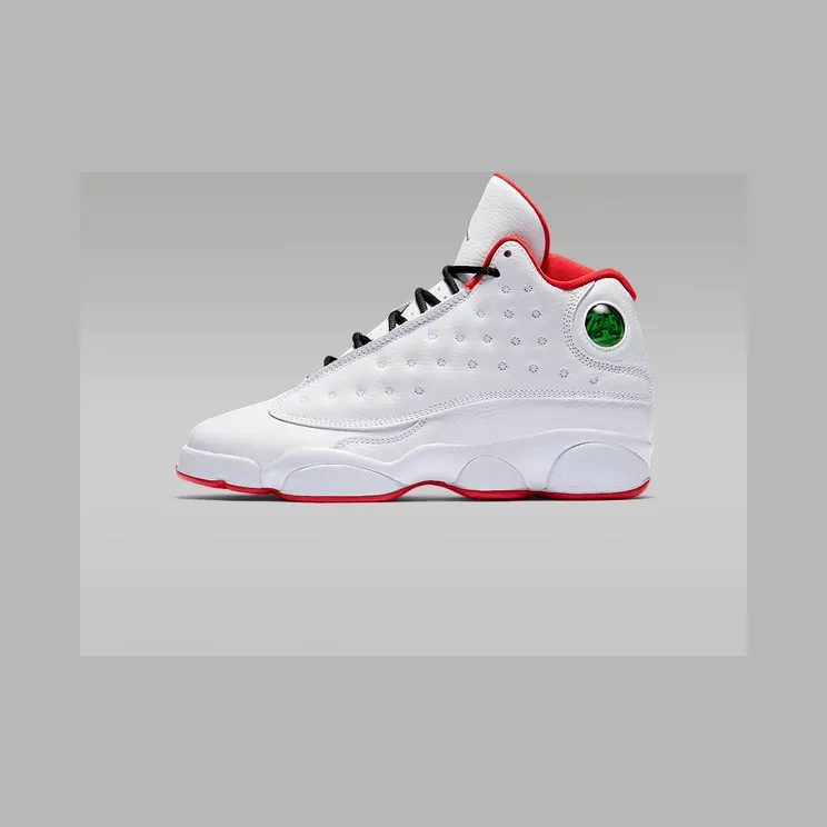 Air Jordan 13 Retro BG History of Flight “White / University Red / Black / Metallic Silver” (414574-103)