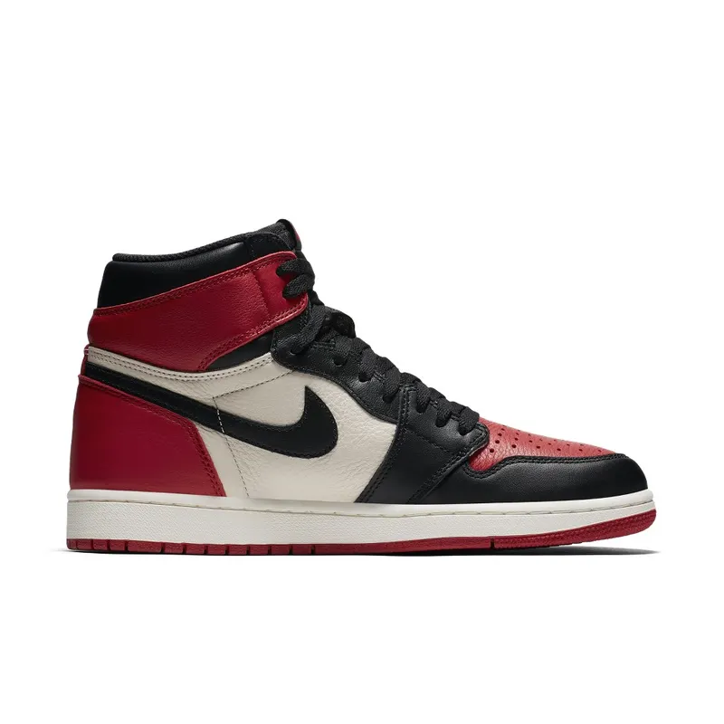 Air Jordan Nike AJ I 1 Retro High Bred Toe (2018) (555088-610)