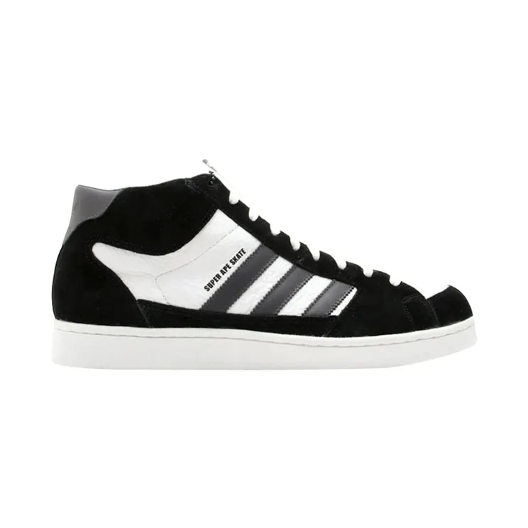 adidas Superskate Mid Bape Super Ape Skate White Black Graphite (40051)