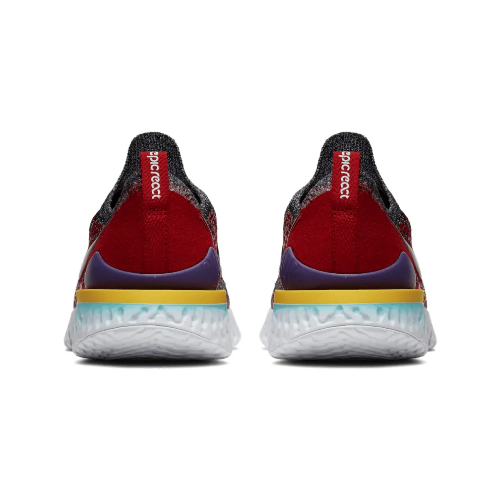 Nike Epic React Flyknit 2 Black Hyper Jade University Red Black/Black-Hyper Jade-University Red-Hyper Grape-Amarillo (BQ8928-007)