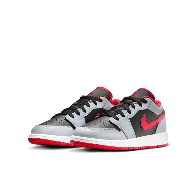 Air Jordan 1 Low GS “Black / Fire Red” (553560-060)