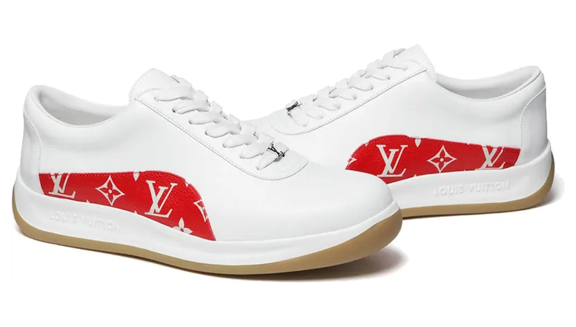 Louis Vuitton x Supreme Sport Monogram LV Sneaker White Red (FW17) (CL0167)