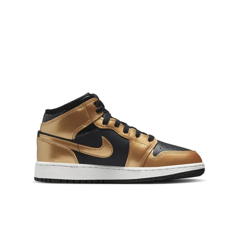 Air Jordan 1 Mid SE GS “Metallic Gold Black” (DR6967-071)