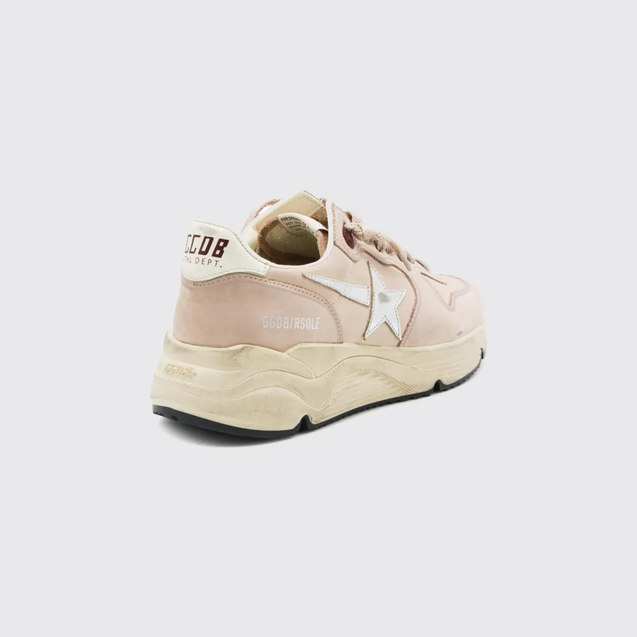 Golden goose Running Sole Leather Sneakers with Distressed Chunky Sole Yellow Cream (GWF00126F00851611709) (2)