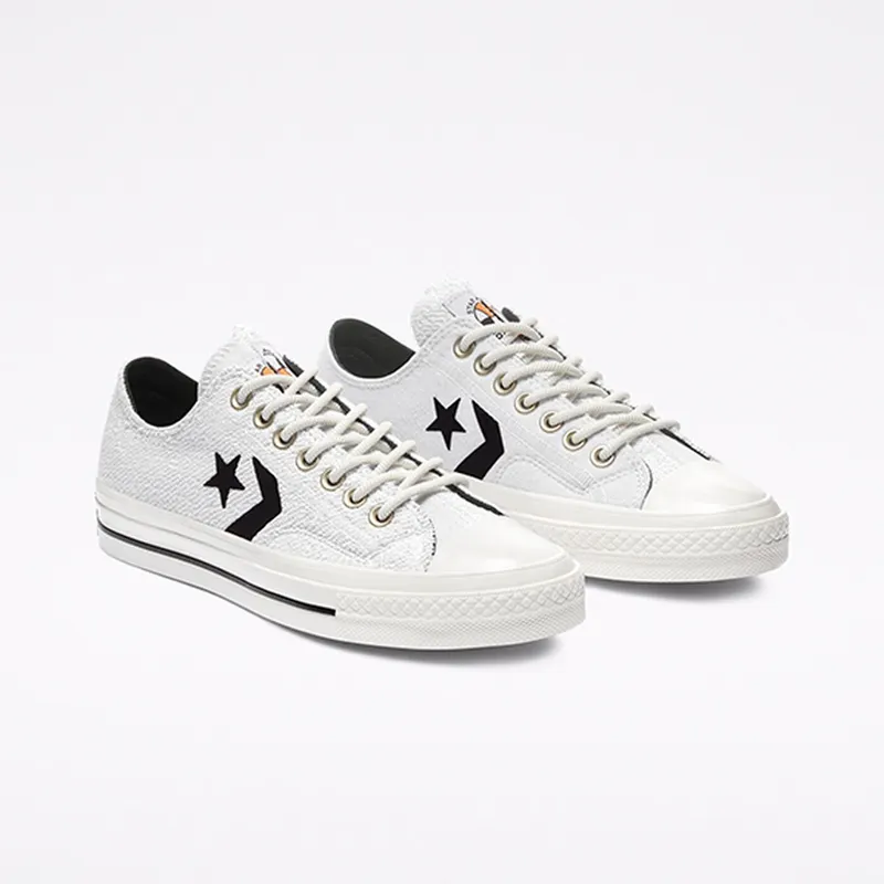 Converse Reverse Terry Star Player Low Top White/lunar Rock/black (168754C)