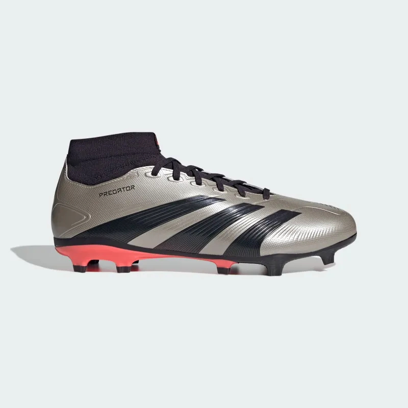 adidas Predator League Mid FG Platinum Metallic Aurora Black Turbo (IF6340)