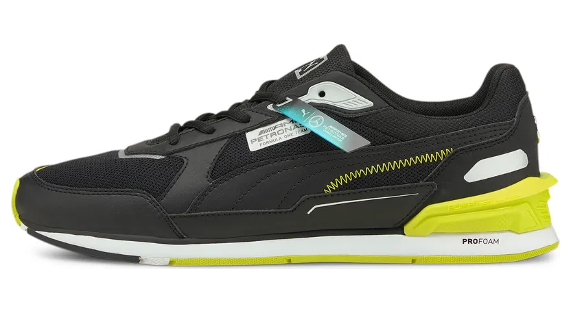 Puma Mercedes F1 Low Racer motorsportschoenen Wit/Zwart/Geel (306843-02)