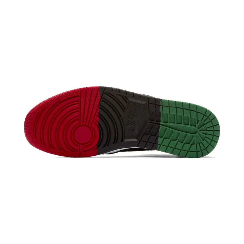 Jordan 1 Retro High Flyknit Black History Month (2018) Black/Black-Lucid Green-University Red (AA2426-026)