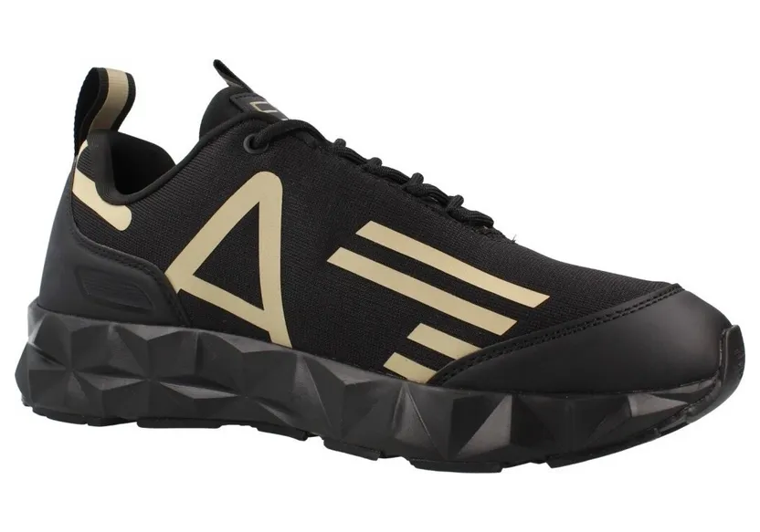 Ea7 Emporio Armani Facettierte Sneakers mit Logo-Print – Schwarz (X8X217XK433) (3)