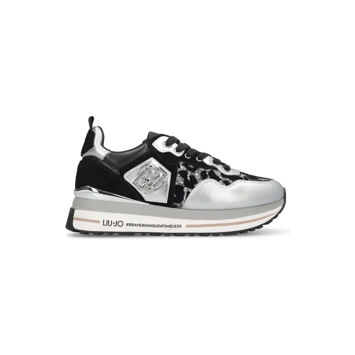 Liu Jo Calf Leather/Printed Silver/Black (BF5009PX682S1S01)
