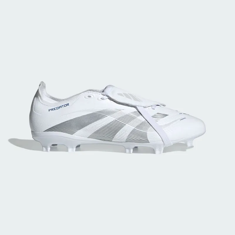 adidas Predator League Fold-Over Tongue FG/MG Cloud White Silver Metallic Bright Royal (ID1321)