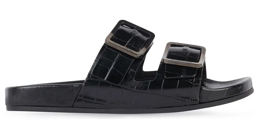 Balenciaga Mallorca Sandal Black Crocodile Embossed (660237WBB611010)