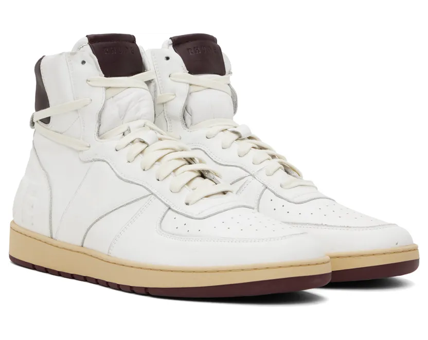 Rhude Rhecess-Sky Hi “White/Burgundy” (RHFW22FO06489500) (4)