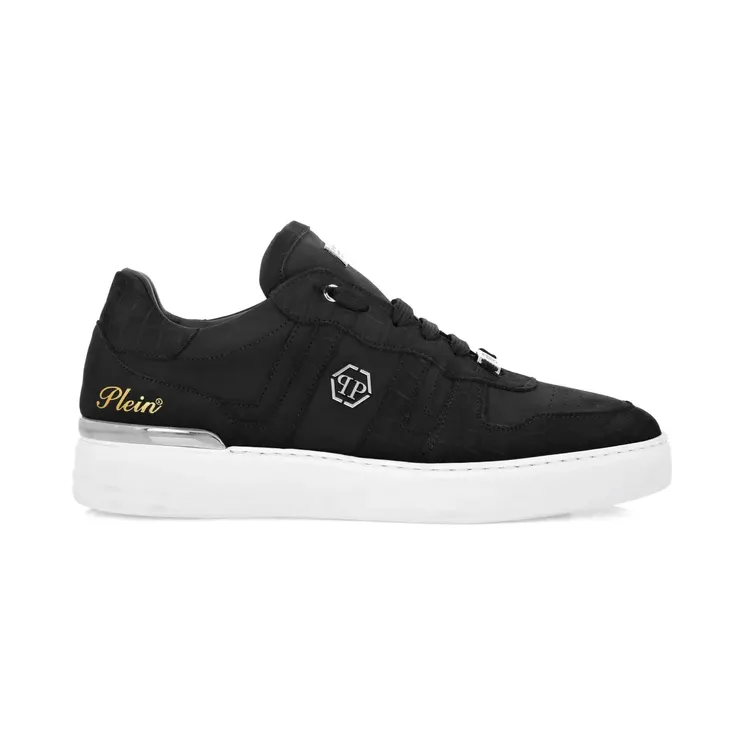 Philipp Plein Nubuck low-top Cocco “Black” (FAESUSC0820PLE067N)