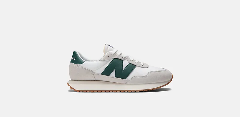 New Balance White & Green 237 (MS237RF)