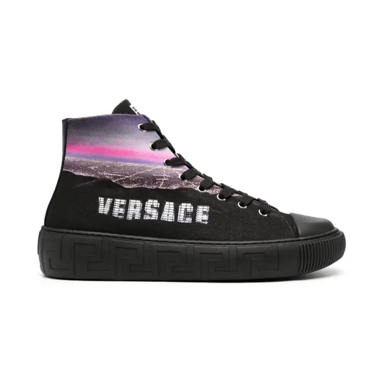 Versace Hills Greca High-Top-Sneakers “Black” (DSU84031A08927)