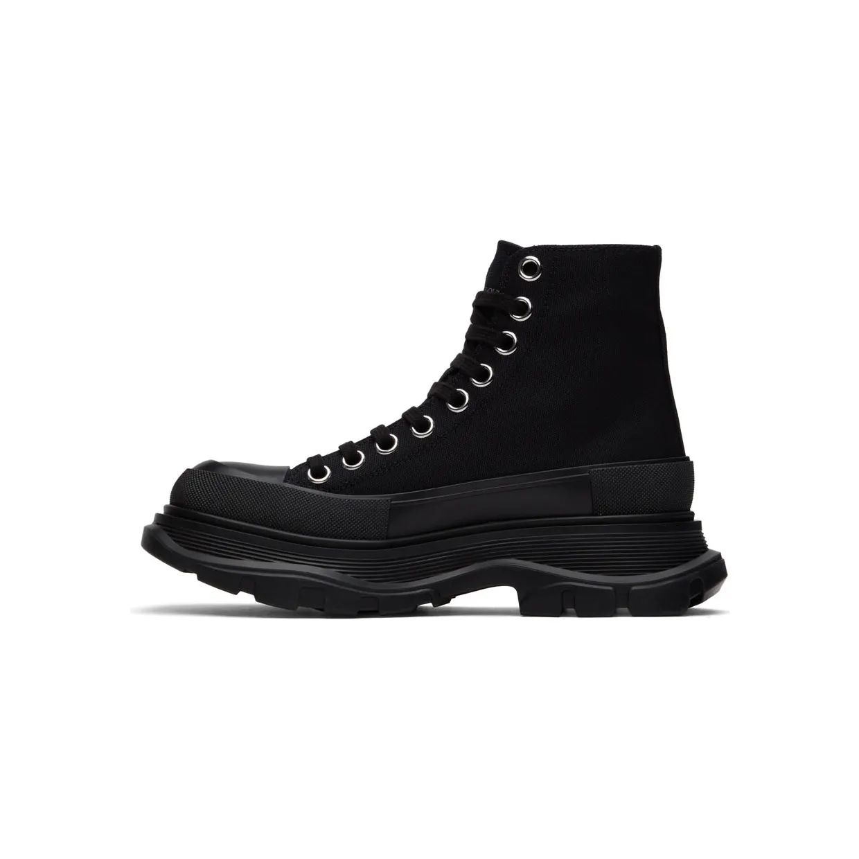 Alexander McQueen Black Tread Slick High-Top Sneakers (697080W4MV2) (3)