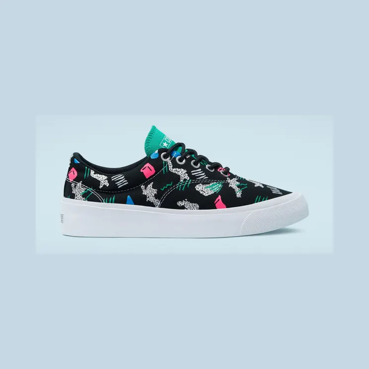 Converse Archive Print Skidgrip Cvo Low Top Black/court Green/White (170725C)