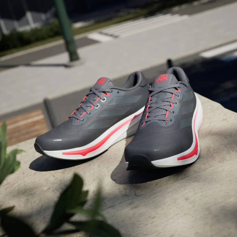 Adidas Supernova Rise 2 Running Shoes Grey Five / Night Metallic / Lucid Red (JQ4737)