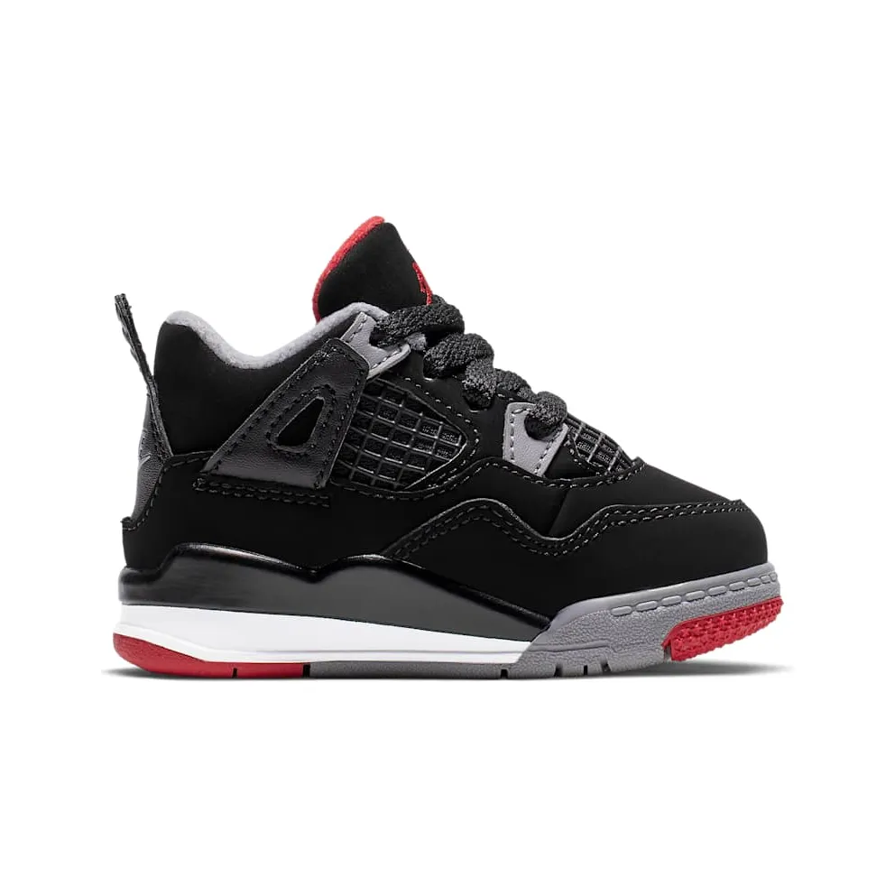 Jordan 4 Retro Bred 2019 (TD) Black/Fire Red-Cement Grey-Summit White (BQ7670-060)