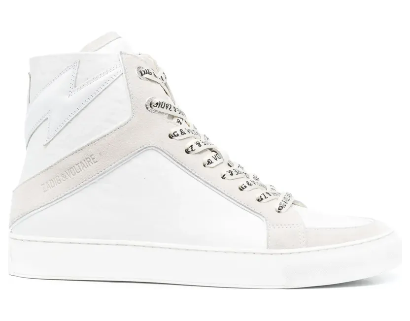 Zadig&Voltaire High Flash leren sneakers – Wit (SWSN00431)