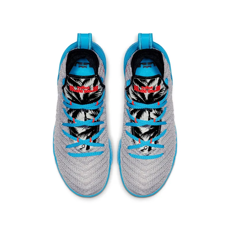 Nike LeBron 16 Tropical Beach (GS) Light Bone/Tour Yellow-Bright Crimson-Blue Lagoon-Atmosphere Grey-Black (AQ2465-076)