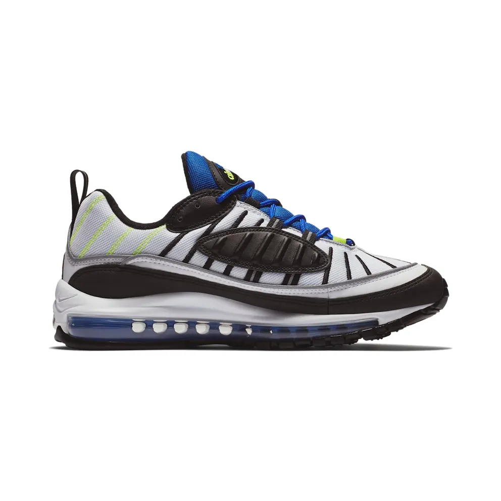 Nike Air Max 98 White Black Racer Blue White/Black-Racer Blue-Volt (640744-103)