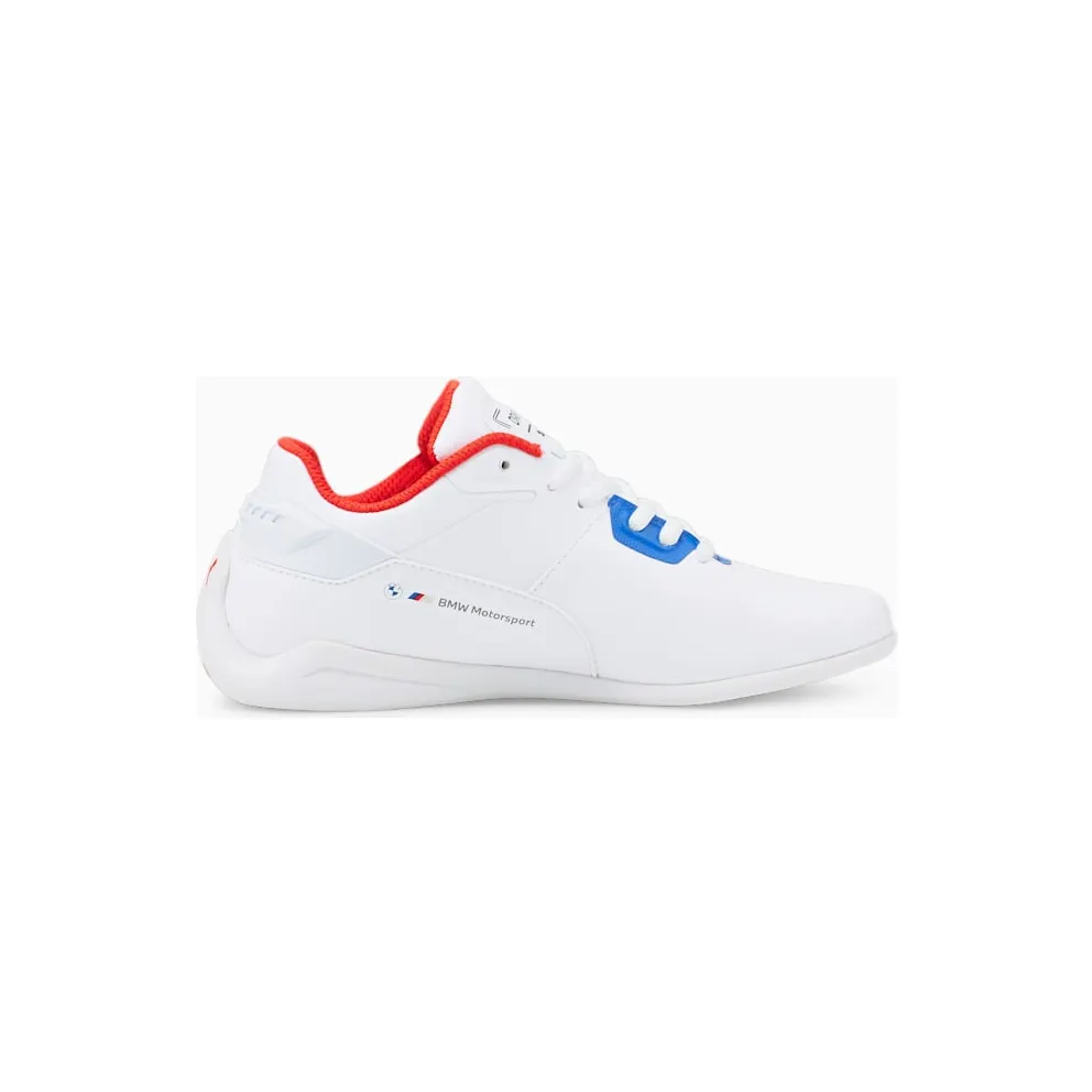 Puma BMW M Motorsport Drift Cat Delta Jugend Motorsportschuhe Weiß/Blau (307119-02)