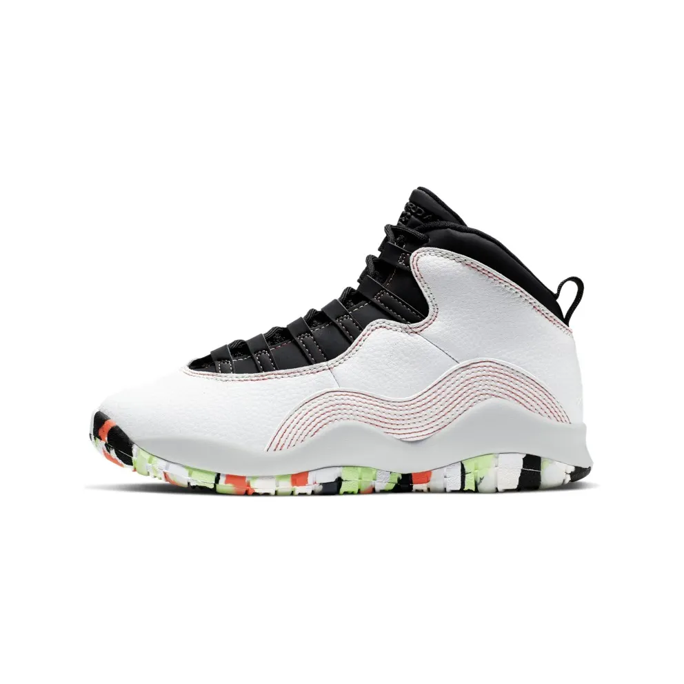Jordan 10 Retro White Barely Volt Ember Glow (GS) White/Barely Volt-Black-Ember Glow (BV1843-176)
