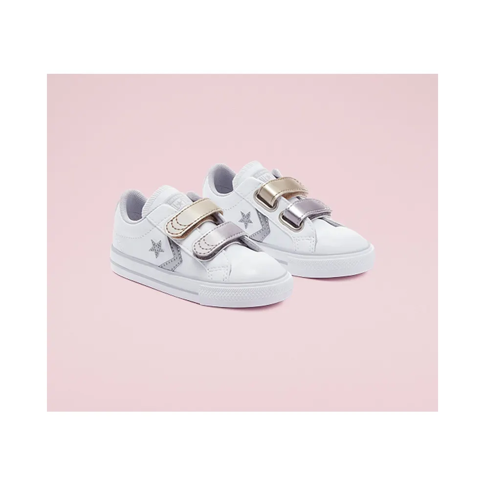 Converse Metallic Leather Easy-On Star Player Low Top White/gravel/metallic (770424C)