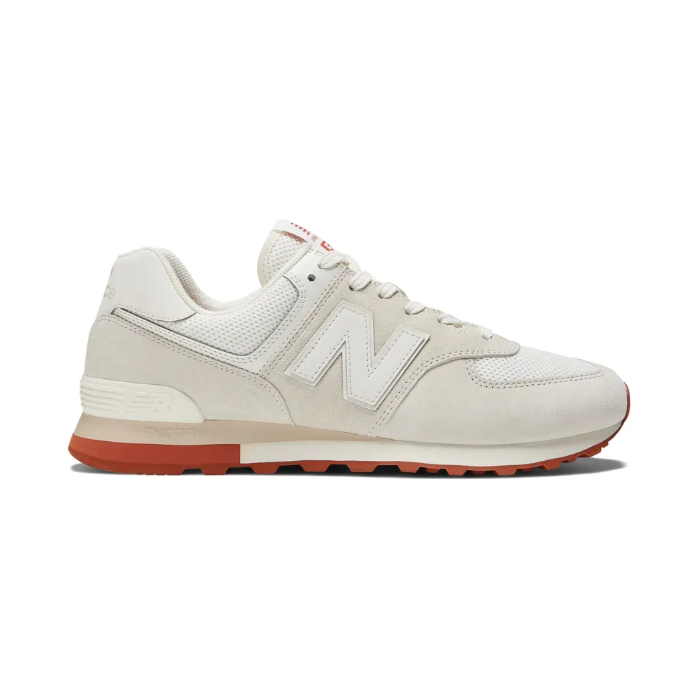 New Balance New Balance Unisex 574 White/Brown (ML574BS2)